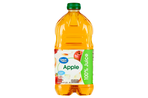 Great Value No Added Sweeteners 100% Apple Juice, 64 Fl. Oz.