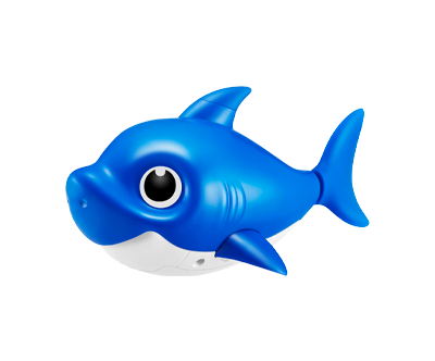 Robo Alive Junior Baby Shark New Silicon Fins Version Swimming Daddy Shark (Blue) by ZURU